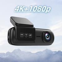 Kamera dasbor lensa ganda layar IPS 2025 baru 4K penglihatan malam GPS Sony Sensor Loop Video Recording pemantauan parkir kamera WiFi mobil