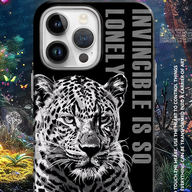 Designer Phone Cases Luxury Magnetic Shockproof Leopard Print for iPhone