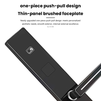 Serrure de porte d'hôtel avec logiciel de gestion, déverrouillage par carte, système électronique de sécurité intelligent, serrure d'hôtel intégrale noire intelligente avec clé