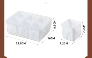 간단하고 편리한 다진 파 신선한 보관 상자 뚜껑이있는 다진 파 냉장고 상자 - Product Image 6