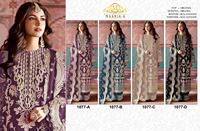 Organza lourd avec broderie séquence travail costume pakistanais pour les femmes mariage et fête porter disponible à un prix abordable