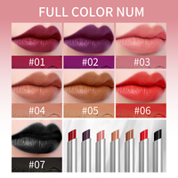 Rouge à lèvres mat longue tenue, hydratant, non décolorant, à la vitamine E naturelle, 7 couleurs, marque privée HUASURV, vente en gros