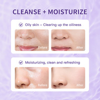 Mousse Nettoyante Bio Éclaircissante à la Lavande et aux Acides Aminés, Personnalisée pour Usines de Soins de la Peau