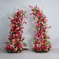Arche de fleurs artificielles personnalisable, nouveau style, vente directe usine, toile de fond de mariage, arche florale