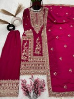 Ensemble de Soirée Tendance pour Femme en Soie Chiffon Pure Brodé, Style Ethnique Vintage, Luxe Écologique, Séchage Rapide, Un Ensemble Haut de Gamme