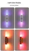 Lumière LED murale pour armoire à détecteur de mouvement PIR 5V alimentée par batterie, étanche, haute luminosité, finition bois, 2700K, dimmable