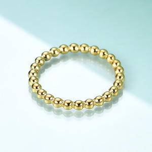 Geometric Round Bead 2Mm Couple <b>Ring</b> Stainless Steel <b>Titanium</b> Steel <b>Ring</b> Women's Gift Jewelry - Product Image 3