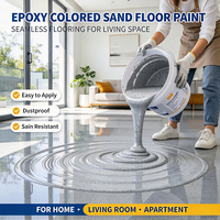 Revêtement de sol en époxy antidérapant avec durcisseur, sable coloré, revêtement de sol en époxy coloré au quartz, liquide