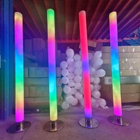 Lampe de sol LED à changement de couleur RVB, télécommande, rechargeable, à intensité variable, indice de protection IP65, pour décoration extérieure de Noël, d'Halloween et de fêtes