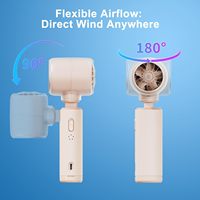 Nouveau Ventilateur Pliant USB Rechargeable à Clipser 2026, 5 Vitesses, Silencieux 30dB, Autonomie 8H, Idéal Maison, Poussette, Voiture, Bureau, Extérieur, Hôtel, Voyage