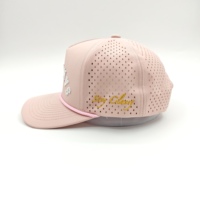 OEM ODM Premium Custom Logo Geborduurde Laser Geperforeerde Dobby Dot Verstelbare Ademend Luipaard Sportieve Baseball Caps Bedrijfs