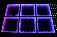 Extérieur 3-en-1 RVB Cristal LED Miroir Magnétique 3D Verre Piste de Danse avec Stage Disco Lighting