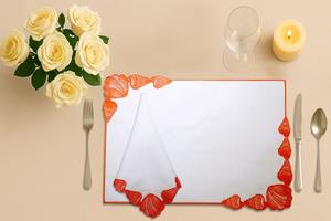 Mantel Individual de Lino Rojo - Mantel Individual de Lino 100% Natural, Ecológico y Reutilizable para el Hogar, Restaurante, Hotel - Product Image 2