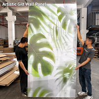 Panneau en résine translucide effet craquelé avec feuilles acryliques PETG effet bambou pour cloisons et murs de fond