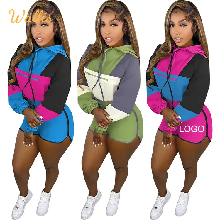 ladies winter custom print top and pants fashion tracksuit casual long sleeve hoodie 2 piece two piece shorts set women clothing