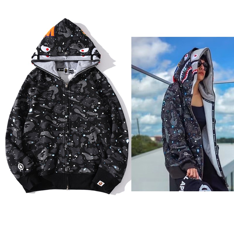 Camouflage Shark Jacke Amazon Bape Shark Hoodie Custom Design 2025