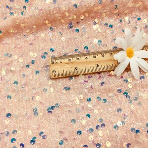 Hilo de ciempiés de 5mm, tela de malla bordada con lentejuelas, técnica tejida, transpirable, recubierto de PE, escenario de boda, cojín de moda, zapatos para niños - Product Image 3
