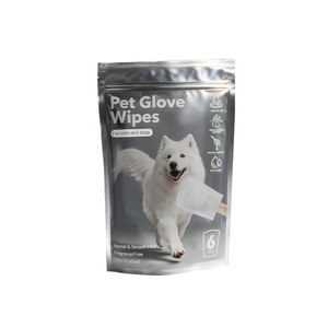 Lingettes pour animaux de compagnie, pour chats et chiens, 6 pièces, nourrissent et lissent le pelage, sans parfum, sans danger si lésionné, en cas de léchage - Product Image 1
