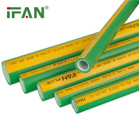 Tuyau PPR de couleur verte PN20 en matière première importée, personnalisable IFANPlus, pour plomberie en plastique