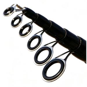 Caña de Pescar de Fibra de Carbono Negra, Potencia 350, Diseño Tejido Resistente, Eje Cónico, Letras Doradas - Product Image 4