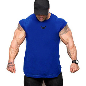 Camiseta Deportiva de Manga Corta para Hombre, de Algodón, Color Sólido, con Logotipo Personalizado, Venta al Por Mayor - Product Image 2