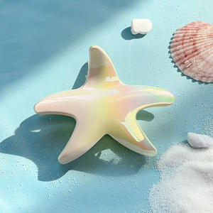 Pince à cheveux étoile de mer Ocean Starfish, plaquée dégradé, type pince requin, pour femmes, accessoires de coiffure d'été pour la plage - Product Image 5