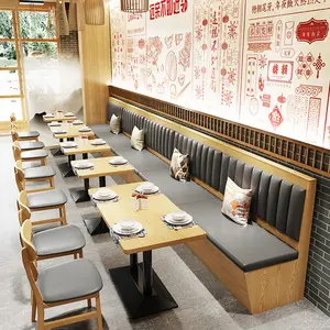 Foshan Fabrik Großhandel maßge schneiderte Restaurant Tisch und Stühle U-Form Stand Sitz Sofa Sets