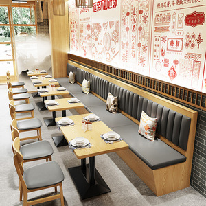 Foshan Fabrik Großhandel maßge schneiderte Restaurant Tisch und Stühle U-Form Stand Sitz Sofa Sets