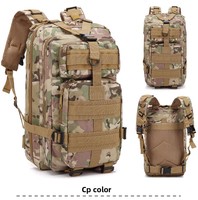 Sac à dos de randonnée unisexe 3P camouflage de terrain, décontracté, pour voyage, camping, sports de plein air, alpinisme, tactique, respirant