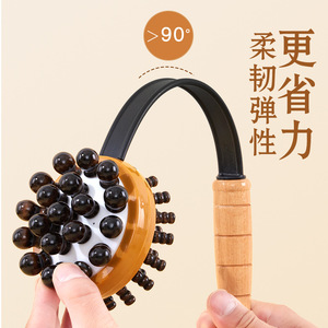 Martillo de masaje de madera con diseño de doble cara para masaje de espalda, cuello, hombros y piernas, 1x3 cm, 280g - Product Image 2