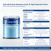 Ventes d'usine – Peinture de finition acrylique 3C à base d'eau, résistante à la chaleur et anti-jaunissement ACSA-HT-W pour appareils électroniques