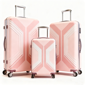 Juego <span class=keywords><strong>de</strong></span> Maletas Geométricas <span class=keywords><strong>de</strong></span> 3 Piezas, Carcasa Rígida <span class=keywords><strong>de</strong></span> ABS+PC, Ruedas Giratorias Ligeras, Maleta <span class=keywords><strong>de</strong></span> Viaje con Ruedas, Juego <span class=keywords><strong>de</strong></span> Maletas para Viajes <span class=keywords><strong>de</strong></span> Negocios y Vacaciones - Product Image 1