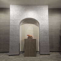 Panneau décoratif en alliage d'aluminium mousse, léger, ignifuge et écologique |   Finition Métallique |   Design graphique d'intérieur d'hôtel