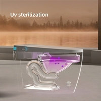 Toilette intelligente, toilette connectée, bidet en céramique, chasse d'eau automatique, monobloc, à poser au sol, siège chauffant, télécommande, OEM/ODM