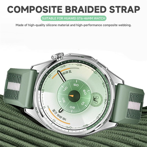 Correa Universal de Nailon y Silicona de 22 mm para Reloj <span class=keywords><strong>Huawei</strong></span> Watch GT6 de 46 mm, Accesorios para Pulsera - Product Image 3