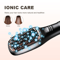 Brosse lissante électrique 3-en-1 personnalisée, brosse à air chaud professionnelle en céramique, peigne portable 360 °   Brosse thermique rotative pour cheveux
