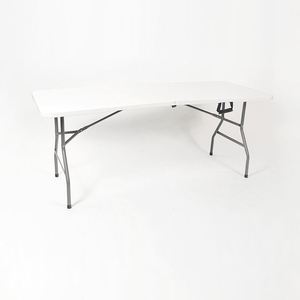 Wholesale Portable Outdoor Square <b>Folding</b> Table <b>Chairs</b> Set-6ft Length White <b>Plastic</b> Modern Design Courtyard Use Adjustable - Product Image 5