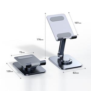 Support de téléphone portable et tablette en aluminium réglable et portable, support de téléphone portable rotatif à 360 degrés, support de téléphone portable paresseux et portable - Product Image 1