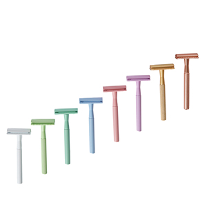 <span class=keywords><strong>Rasoir</strong></span> pour le visage à double lame en acier inoxydable pour femmes, rose gold, tête <span class=keywords><strong>de</strong></span> rasage écologique et sûre - Product Image 6