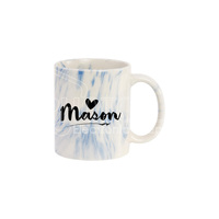 11 oz. Tasse en céramique à texture marbrée vierge Sublimation Tasse à café personnalisée