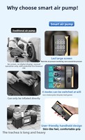 Compresseur d'air portable professionnel 6000 A à charge rapide avec affichage numérique, lampe de poche intégrée pour urgences automobiles – Prêt à l'emploi