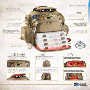 Usine BSCI Wild River, sac à dos lumineux Tackle Tek Nomad et quatre plateaux - Product Image 2