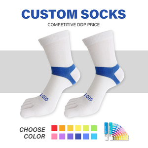 Chaussettes <span class=keywords><strong>de</strong></span> sport respirantes à cinq doigts avec logo personnalisé pour hommes et femmes, idéales pour la course en extérieur et l'athlétisme - Product Image 3