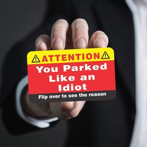 Tarjeta de aparcamiento para coche al por mayor, aparcas como un idiota, tarjetas de visita, varias razones, infracción, malas tarjetas de aparcamiento - Product Image 3