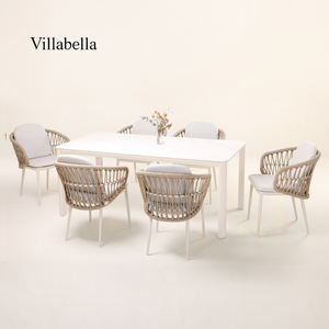 Juego de Muebles de Jardín de Lujo para Exteriores, Sillas de Comedor de Patio y Mesa de Aluminio para Hotel, Restaurante, Comercial - Product Image 3