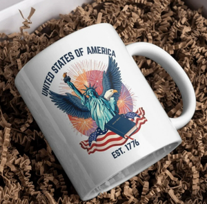 Taza <span class=keywords><strong>de</strong></span> Cerámica Personalizada al por Mayor con Diseño 2026 para el 250 Aniversario del Día <span class=keywords><strong>de</strong></span> la Independencia <span class=keywords><strong>de</strong></span> EE. UU., Taza <span class=keywords><strong>de</strong></span> Café Creativa para Regalo - Product Image 3