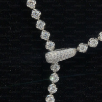 Collar de diamantes de laboratorio de 23,91g de oro blanco de 18 quilates-Colgante solitario nupcial de 19,5 cm con certificado IGI/GIA