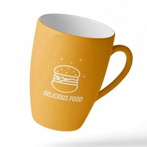 Creative <b>Gifts</b> Advertising Logo Print 11Oz Coffee <b>Large</b> Shape Cup Straight Ceramic Mugs - Product Image 3