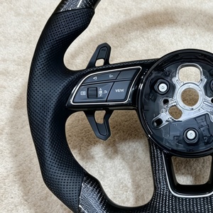 Volant de voiture noir Top Mark pour <span class=keywords><strong>Audi</strong></span> A1 <span class=keywords><strong>A3</strong></span> A4 A5 A6 A7 A8 TT Q3 Q4 Q5 Q7 Q8 R6 R8 S3 S4 S5 S6 RS3 RS5 RS6 - Product Image 3