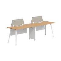 Bureau de travail moderne Mobilier de bureau en bois modulaire 2 4 6 8 personnes Bureau partagé Poste de travail moderne partenaire
